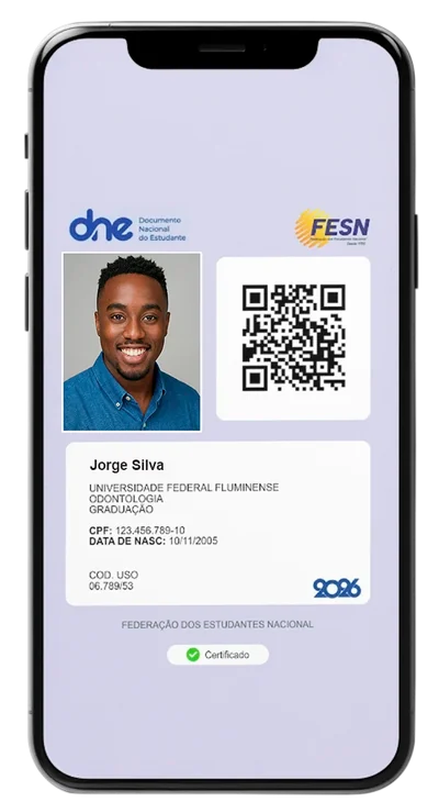 Referência ilustrativa do DNE digital em um celular