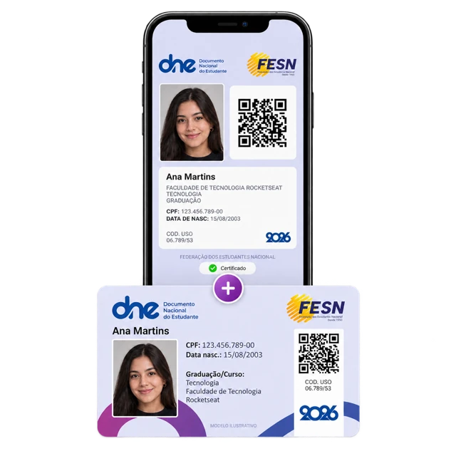 Modelos fictícios de DNE física e digital.